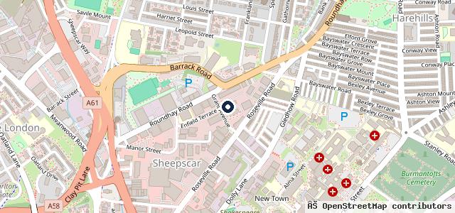 Map showing the location of The Workshop Leeds Ltd
