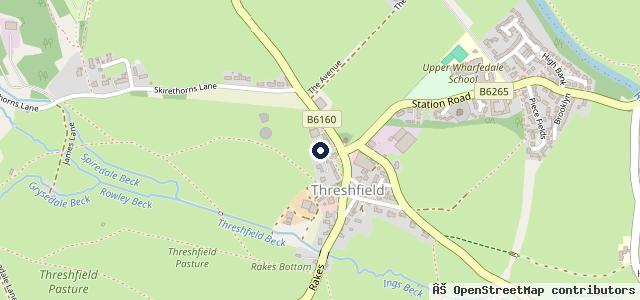 Map showing the location of Threshfield Garage