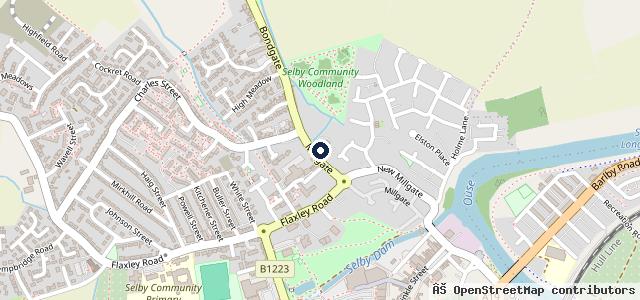 Map showing the location of Millgate Service Station