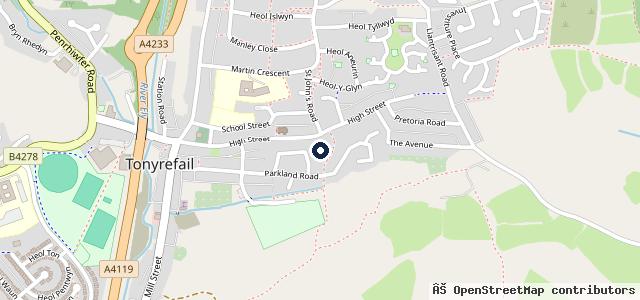 Map showing the location of Autolec tonyrefail