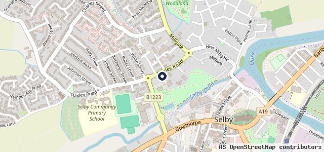 Map showing the location of Vauxhall Walkers Selby
