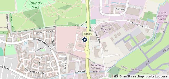 Map showing the location of Toomey Renault Southend