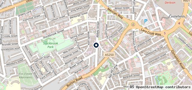Map showing the location of Top Gear MOT & Service Centre Derby LTD (Class 4, 5 & 7) Remapping & Tuning