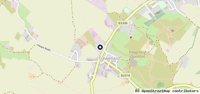 Map showing the location of Trewellard Garage
