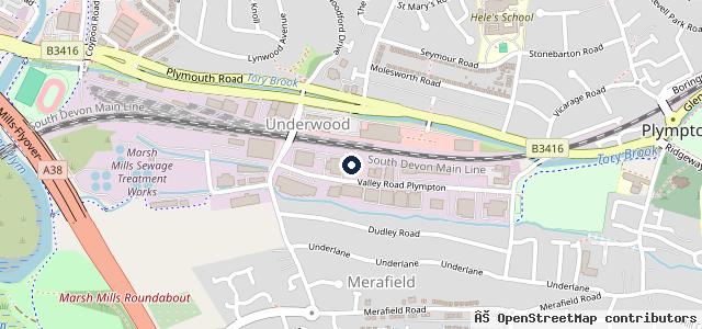 Map showing the location of Vospers Van Centre Plymouth (Citroën | Ford | Fiat | Peugeot | Vauxhall)