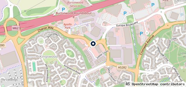Map showing the location of Warrington Audi