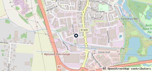 Map showing the location of ATS Euromaster Eaton Socon