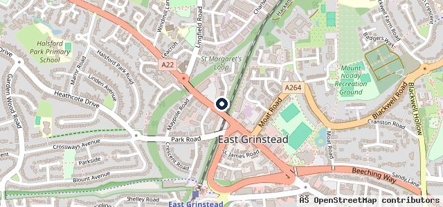 Map showing the location of Clark Mot & Service Centre