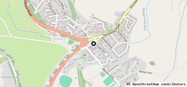 Map showing the location of Yelverton Garage
