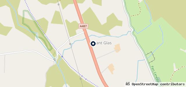 Map showing the location of Motobeics Gwion Prys Motorcycles
