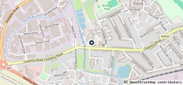 Map showing the location of TMS Hinckley - Volvo Cars