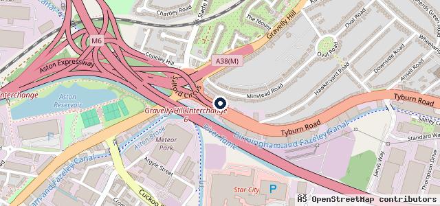 Map showing the location of MTC Birmingham