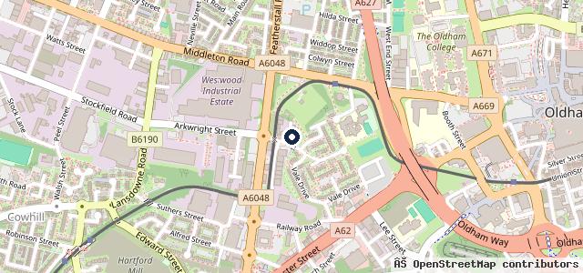 Map showing the location of A & S Motors