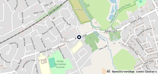 Map showing the location of Ashley Motor Repairs