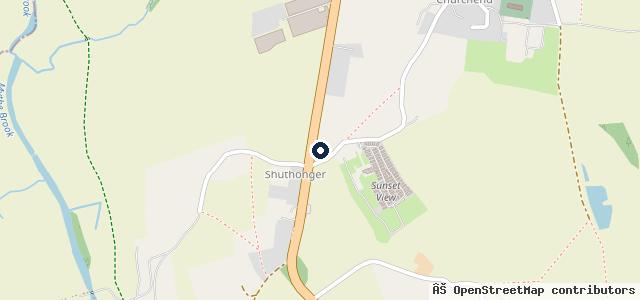 Map showing the location of Twyning Garage