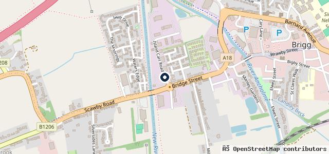 Map showing the location of Brigg MOT Centre