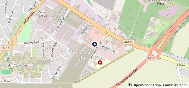Map showing the location of Rainworth Skoda