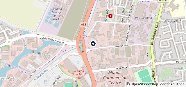 Map showing the location of Stratstone Land Rover Reading