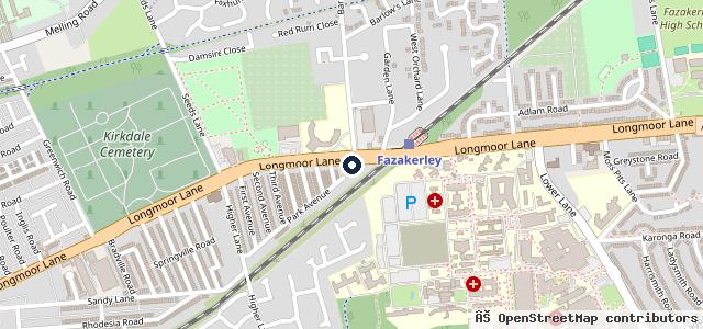Map showing the location of Fazakerley Garage Ltd
