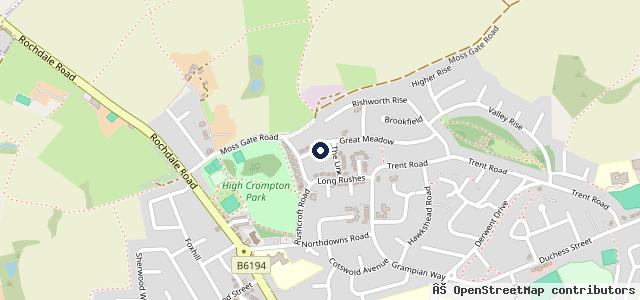 Map showing the location of Grime2shine manchester