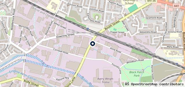 Map showing the location of Booth Street Accident Repairs Ltd