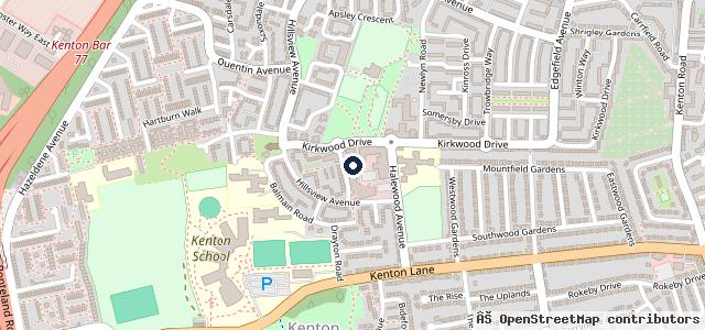 Map showing the location of Kenton M O T Services