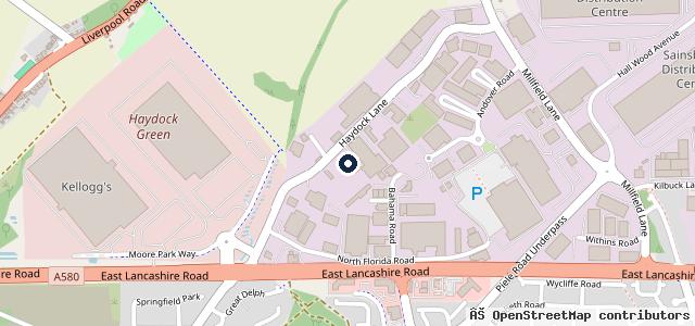 Map showing the location of Thomdel service & repair Ltd