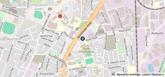 Map showing the location of The Vella Group Bradford - Accident Repair Centre