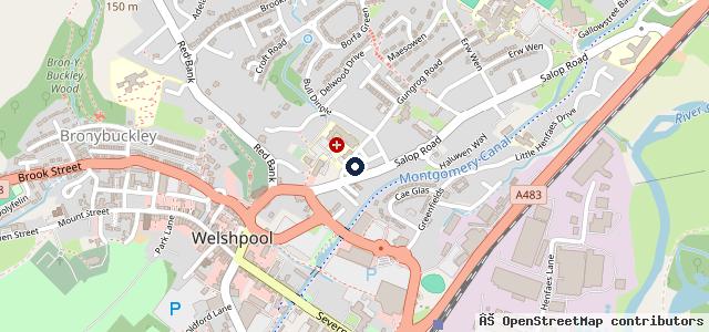 Map showing the location of Powysland Garage