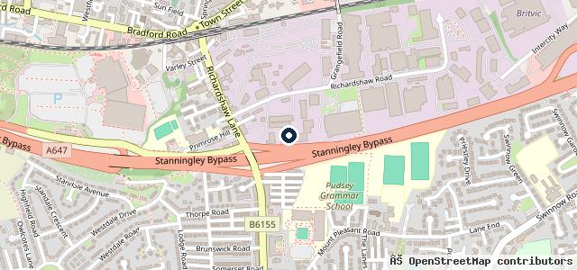 Map showing the location of Autobody Care (Leeds) Limited