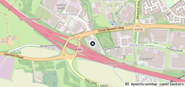 Map showing the location of Group 1 Volkswagen Swindon
