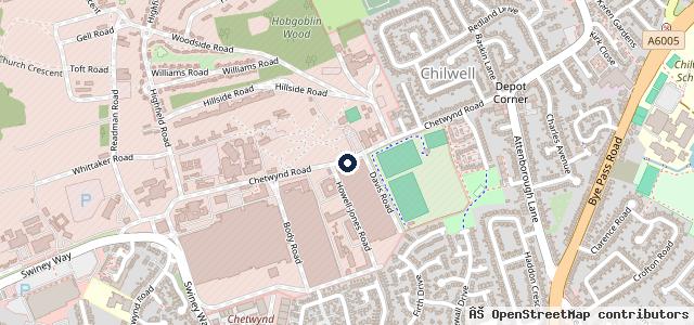 Map showing the location of Chilwell MOT & Service Centre