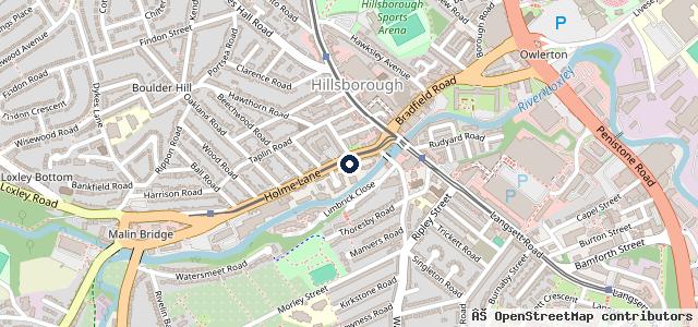 Map showing the location of Protyre Hillsborough