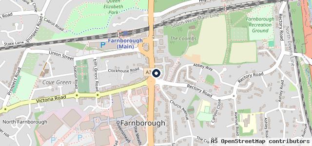 Map showing the location of Farnborough Car Sales