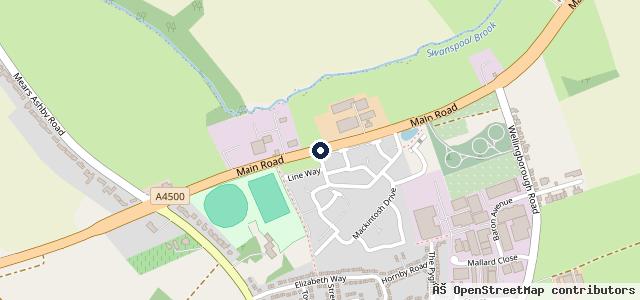 Map showing the location of Earls Barton Auto Services Ltd