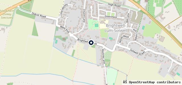 Map showing the location of Brightwell Garage VW-Audi Specialist