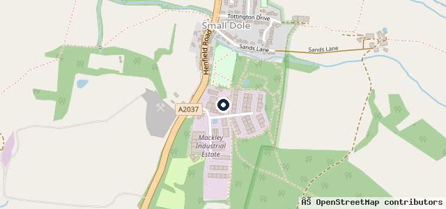 Map showing the location of Mile Oak Services