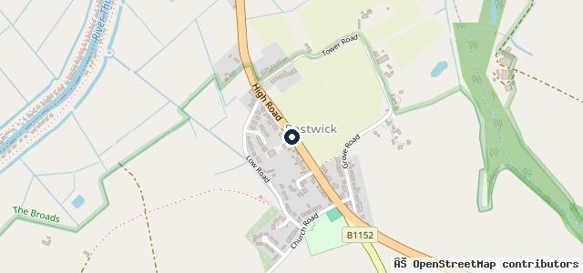 Map showing the location of Repps Garage
