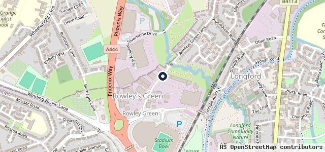 Map showing the location of Rowley auto services ltd