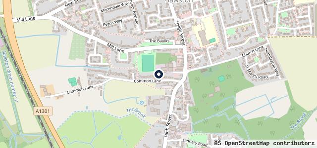 Map showing the location of Sawston Motor Company