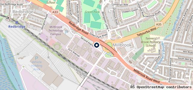 Map showing the location of Snows Motor Group