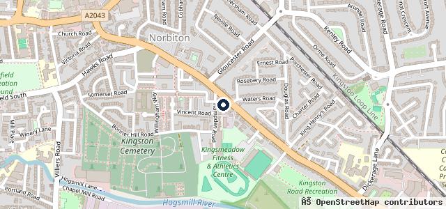 Map showing the location of Cambridge mot centre