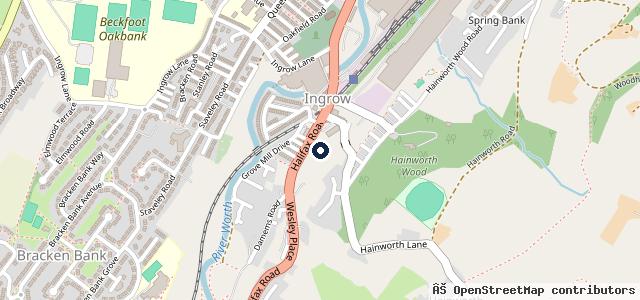 Map showing the location of 24hr 911 Recovery Keighley