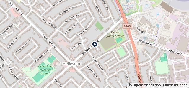 Map showing the location of A & F Motors