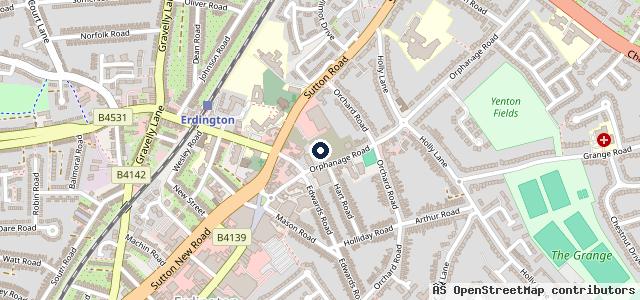 Map showing the location of Abbey Service Centre