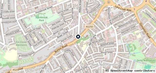 Map showing the location of Abbey Street Garage