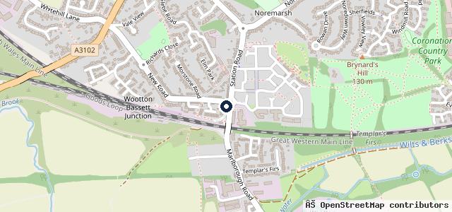 Map showing the location of Wiltshire Tyres & Autocentre