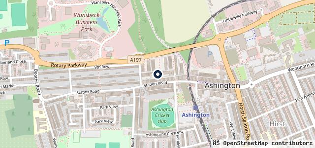 Map showing the location of Archer's Autos