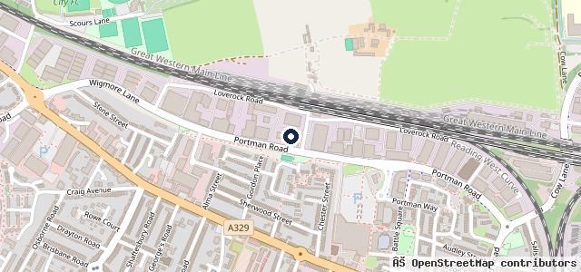 Map showing the location of Vauxhall Eden Reading