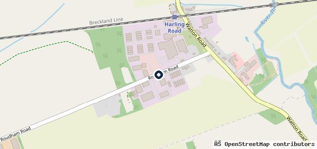 Map showing the location of Attleborough Service Centre (Norfolk) Ltd